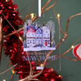 Personalised New Home Christmas Bauble Clear Gold or Silver
