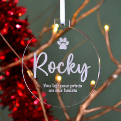Personalised Pet Memorial Christmas Bauble
