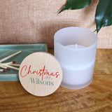 Personalised Christmas Candle with Modern Text Design