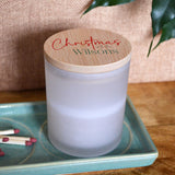 Personalised Christmas Candle with Modern Text Design