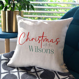 Personalised Christmas Cushion Modern Text Design