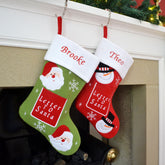 Luxury Deluxe Personalised Embroidered Christmas Letter to Santa Xmas Stocking