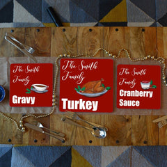 3 personalised Christmas placemats