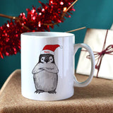 Personalised Grumpy Penguin Christmas Mug