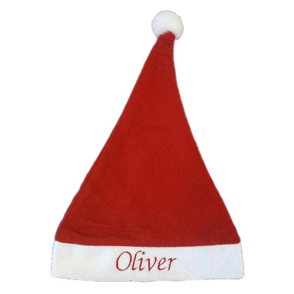 Personalised Embroidered Christmas Red & White Xmas Hat - Personalised Christmas
