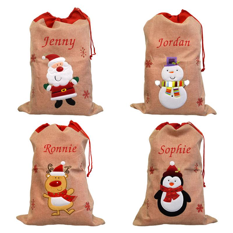 thumbnail image 2 of Extra Large Vintage Hessian Santa Sack – 110cm X 60cm – Rustic Christmas Gift Bag 2 of 6