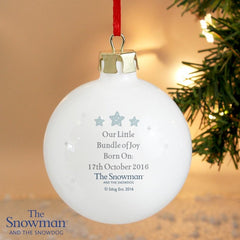 The Snowman and the Snowdog My 1st Christmas Personalised Bauble - Personalised Christmas