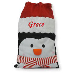 Luxury Personalised Embroidered Christmas Jumbo Xmas Character Santa Sacks - Personalised Christmas