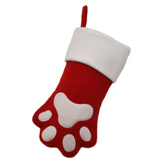 Plain Dog Paw Print Stocking