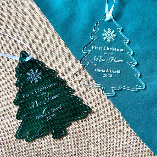 Personalised Christmas Tree Acrylic Bauble Decoration - Penguin - Gift  Present