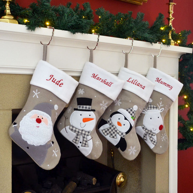 Personalised christmas stockings and baubles