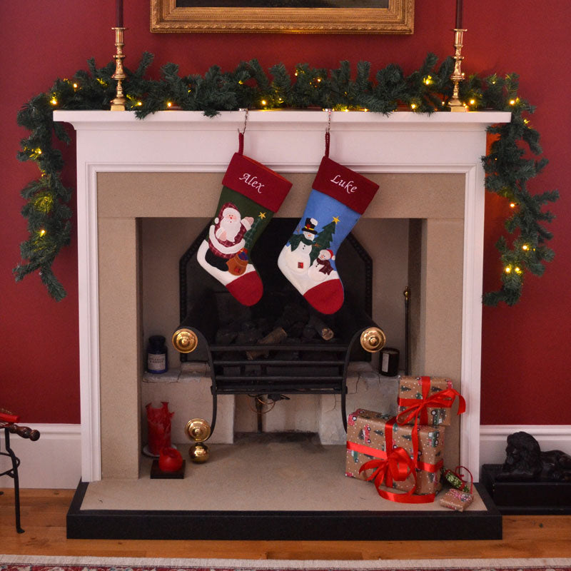 Luxury Personalised Embroidered Vintage Inspired Christmas Stockings