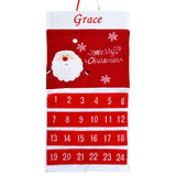 Personalised Advent Calendar Red Felt Santa