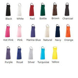 an example of each colour option for personalised aprons