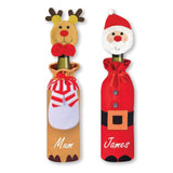 Personalised Christmas Santa / Reindeer Bottle Bag - Fantastic Gift Present Idea - Personalised Christmas
