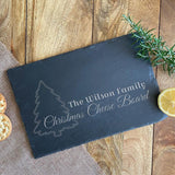 Personalised Christmas Slate Cheese Board Rectangle Engraved