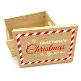 Personalised Christmas Eve Box Colour Print Red and White Postage Style