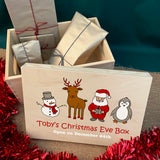 Personalised Christmas Eve Box Santa Snowman Penguin Reindeer