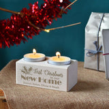 Personalised New Home Christmas Candle Holder