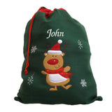 Personalised Luxury Deluxe Embroidered Santa Sack - Santa, Snowman, Penguin & Reindeer
