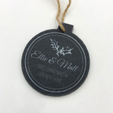 Personalised Engraved Holly Leaf New Home Christmas Decoration
