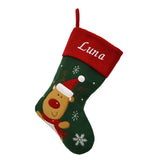 Luxury Personalised Embroidered Christmas Santa / Penguin / Snowman / Reindeer Xmas Stocking