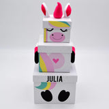 personalised christmas gift box unicorn