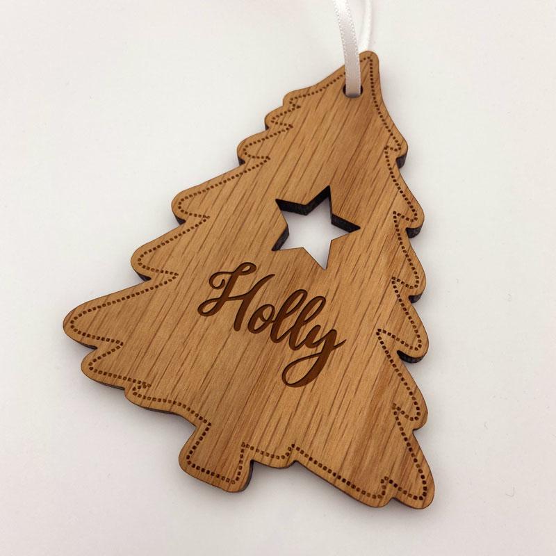 Personalised Wooden Tree Decoration | Personalised Christmas